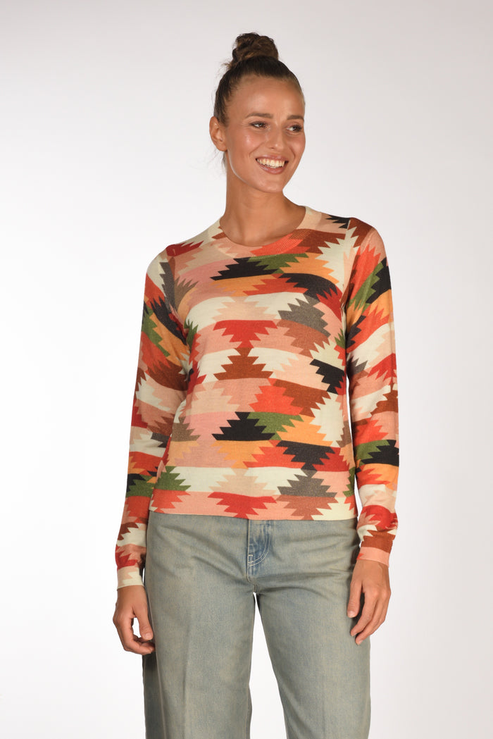 In Bed With You Maglia Stampata Arancio/multicolor Donna - 2