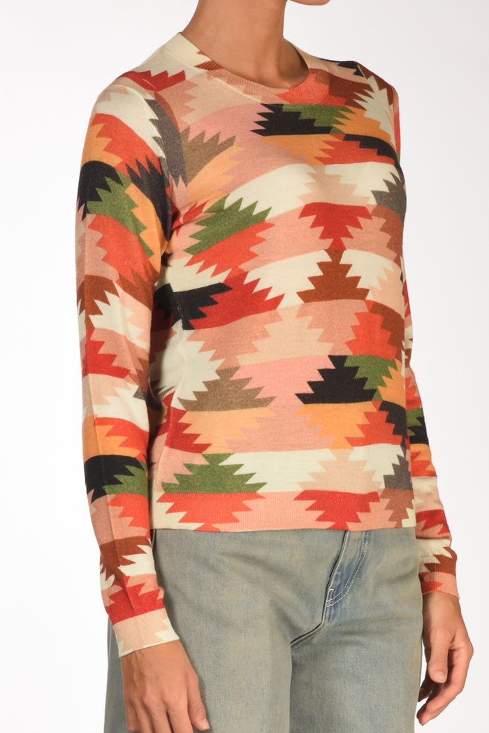 In Bed With You Maglia Stampata Arancio/multicolor Donna - 3