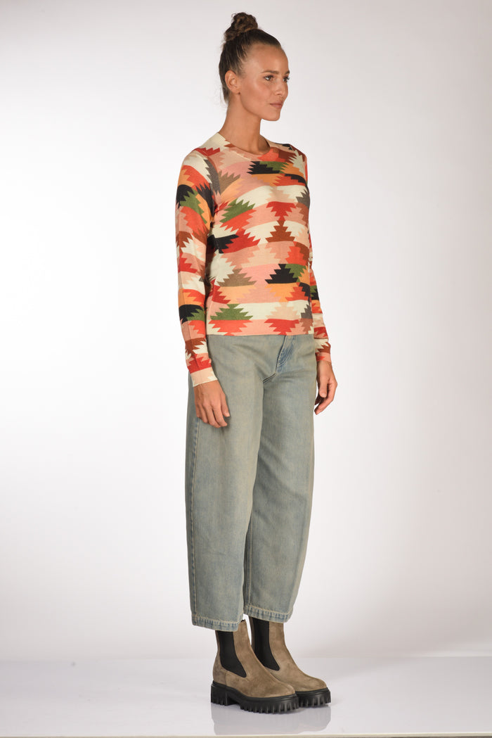 In Bed With You Maglia Stampata Arancio/multicolor Donna - 4