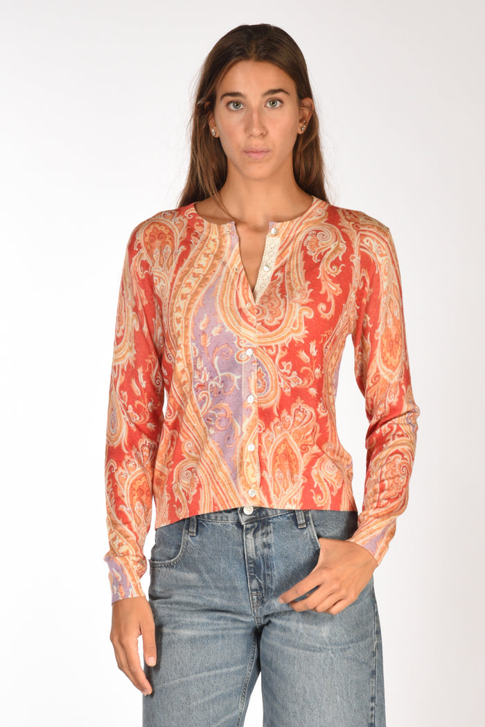 In Bed With You Maglia Stampata Arancio/multicolor Donna - 1