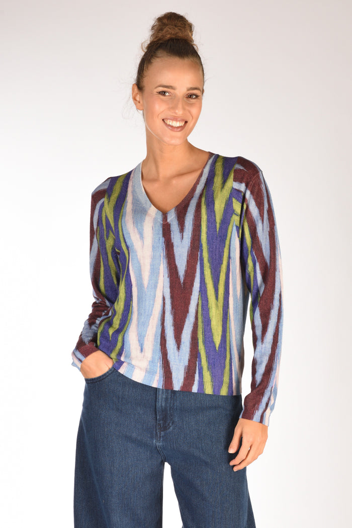 In Bed With You Maglia Stampata Multicolor Donna - 1