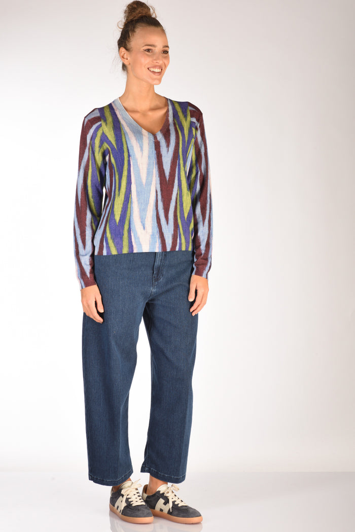 In Bed With You Maglia Stampata Multicolor Donna - 4