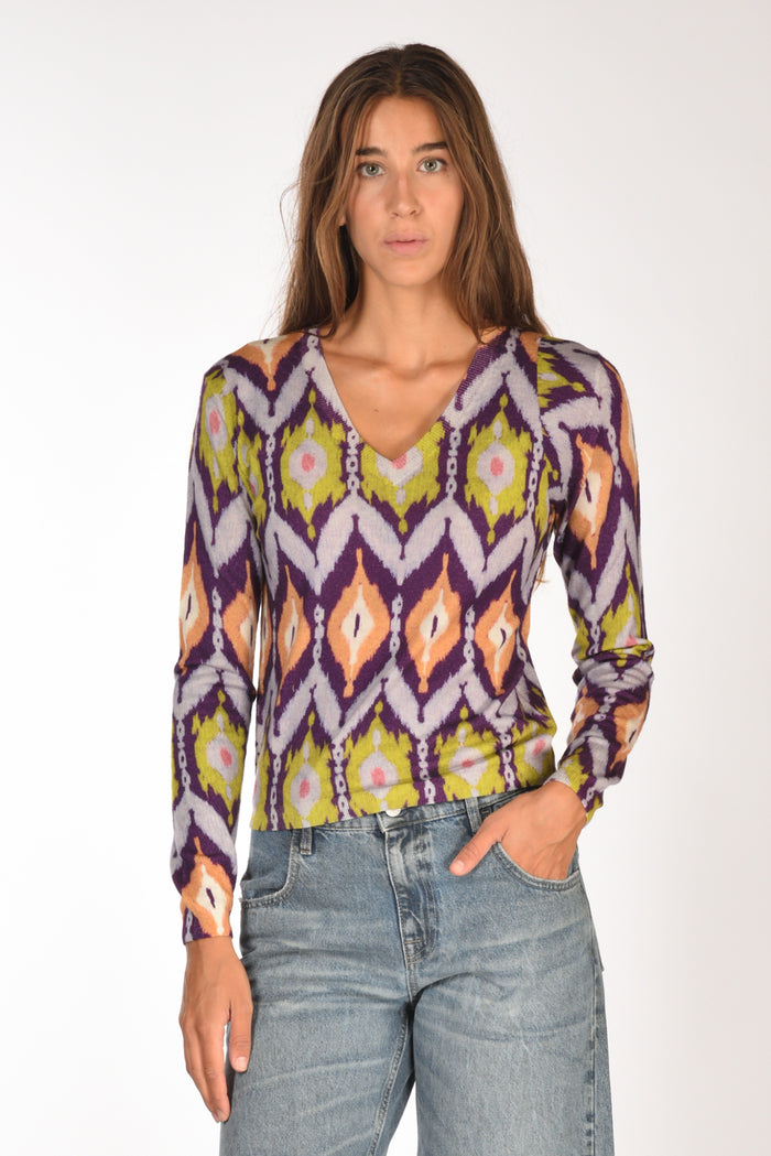 In Bed With You Maglia Stampata Viola/multi Donna - 1
