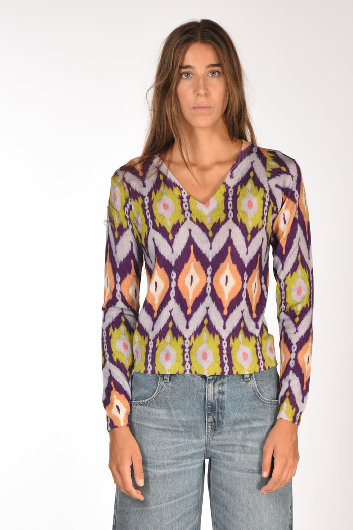 In Bed With You Maglia Stampata Viola/multi Donna - 2