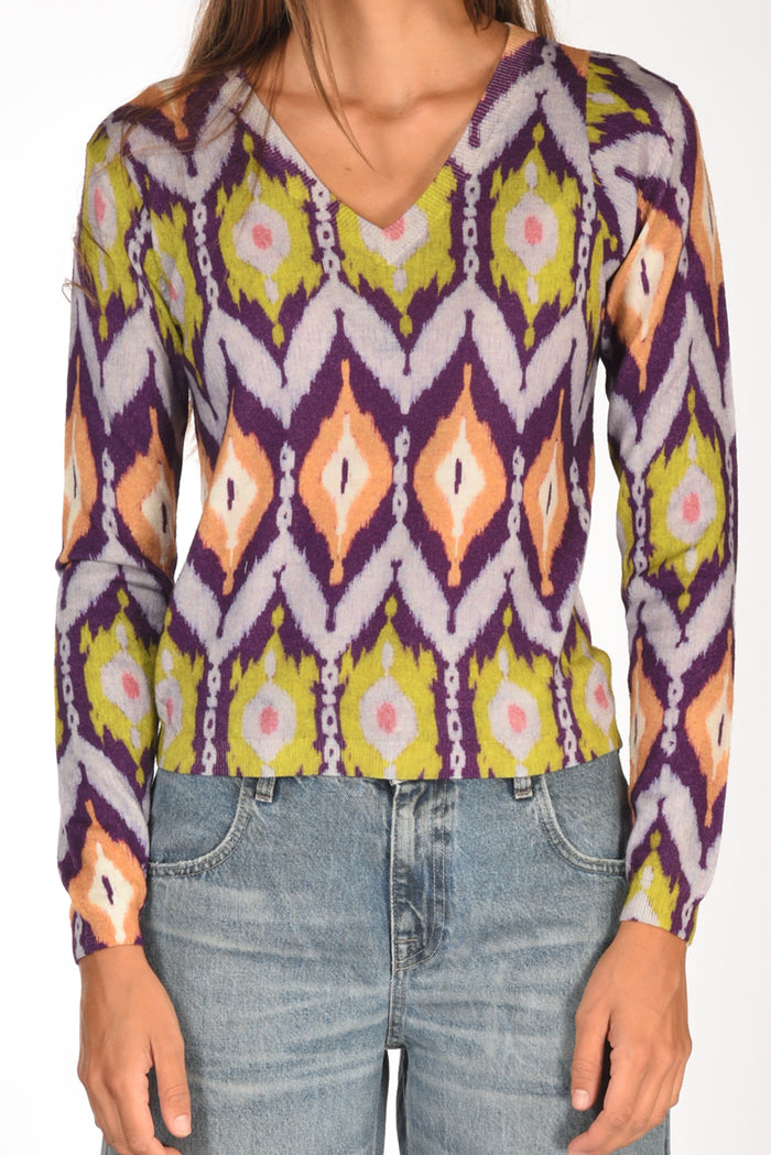 In Bed With You Maglia Stampata Viola/multi Donna - 3