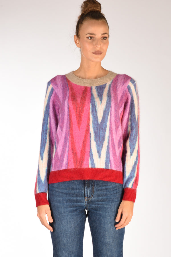 In Bed With You Maglia Stampata Rosa/viola Donna-2