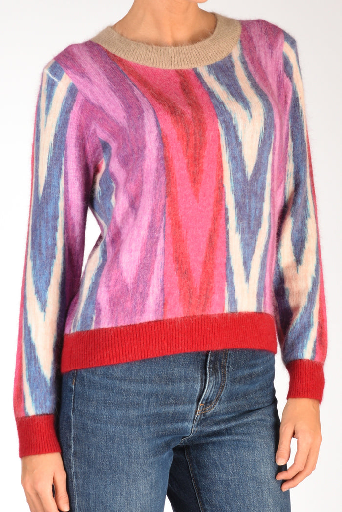 In Bed With You Maglia Stampata Rosa/viola Donna - 3