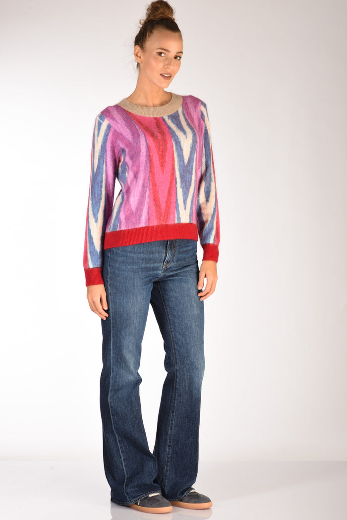 In Bed With You Maglia Stampata Rosa/viola Donna - 4