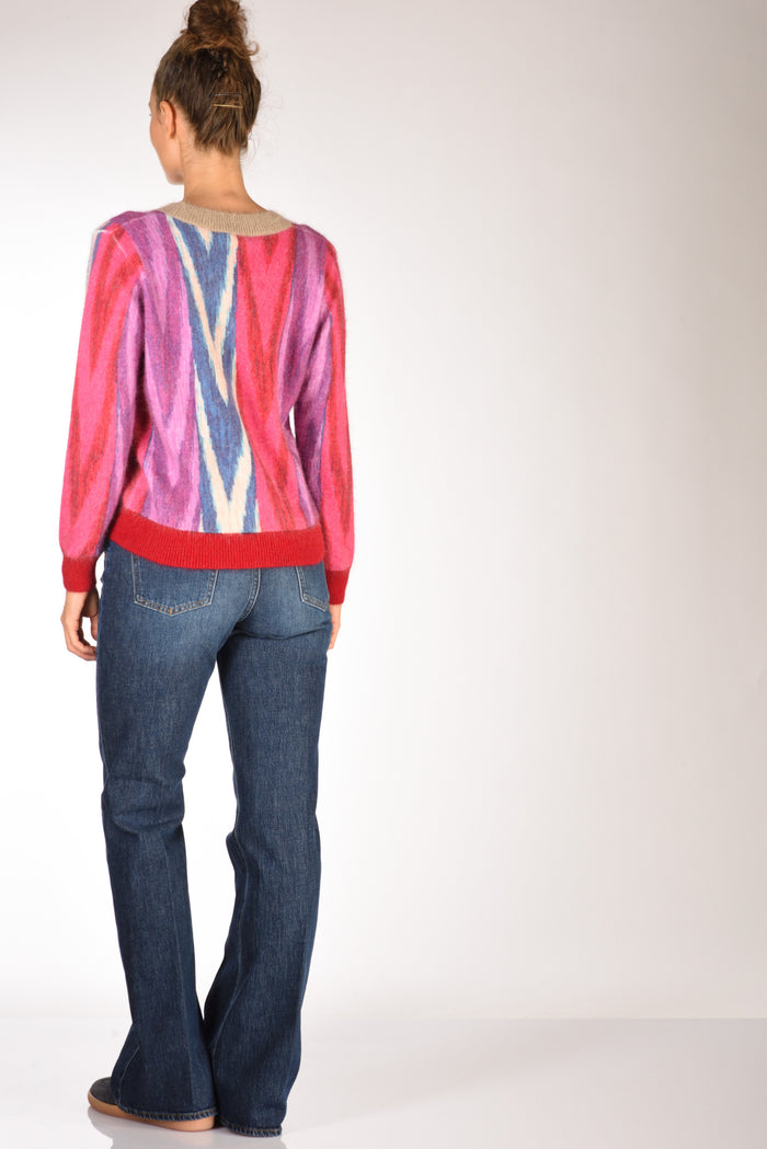 In Bed With You Maglia Stampata Rosa/viola Donna - 5