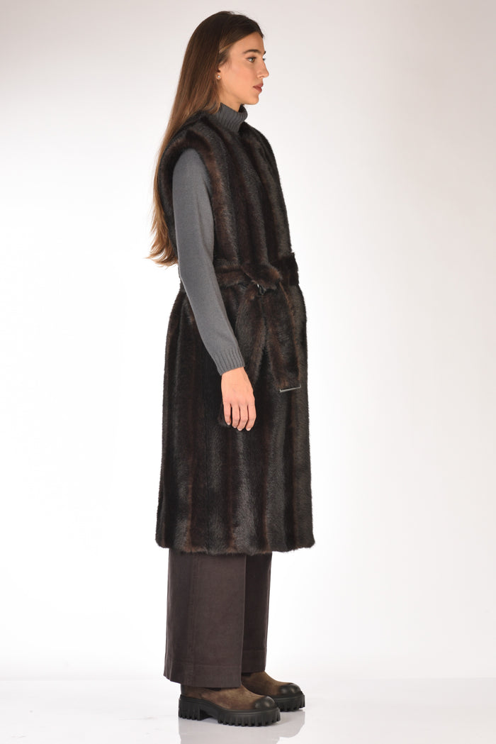 Stand Studio Cappotto Klara Marrone Scuro Donna - 4