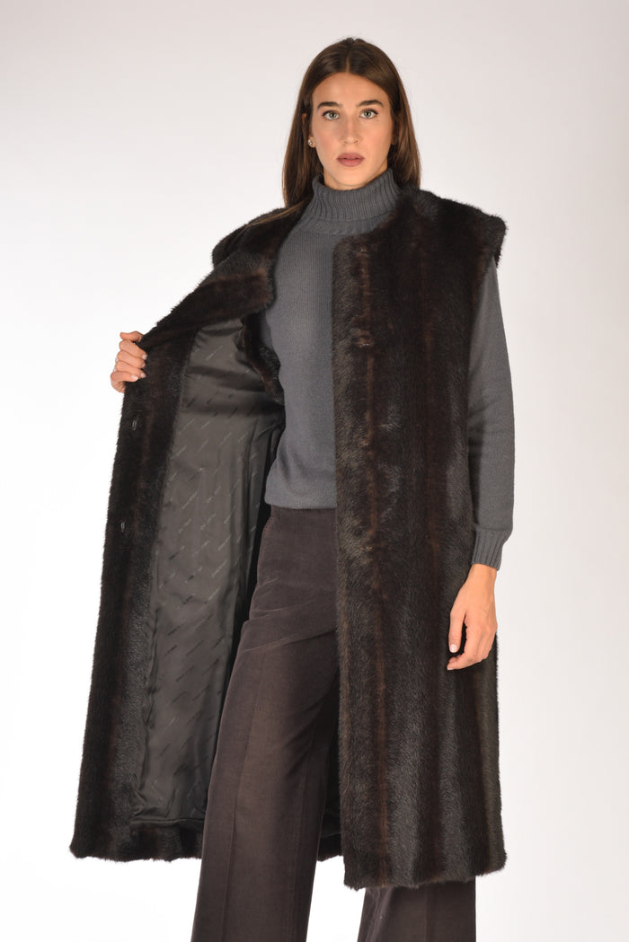 Stand Studio Cappotto Klara Marrone Scuro Donna - 6