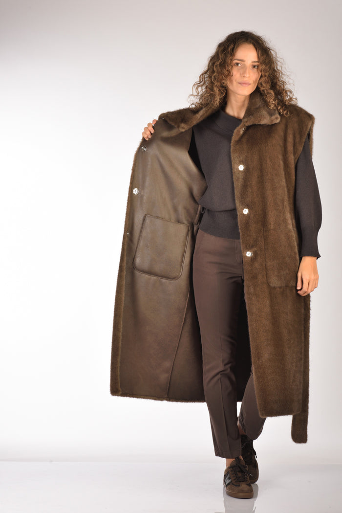 Stand Studio Cappotto Oaklynn Marrone Donna - 7