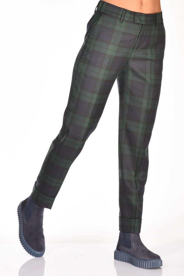 Berwich Pantalone Alice Verde/blu Donna