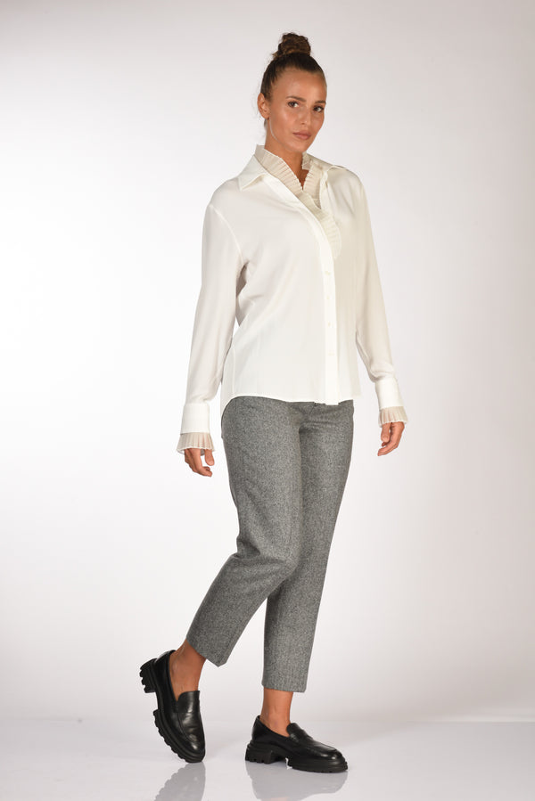 Berwich Pantalone Chicca Bianco/nero Donna-2