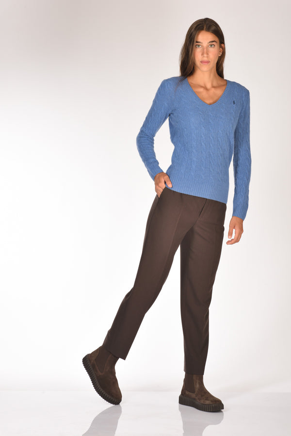 Berwich Pantalone Chicca Marrone Donna-2
