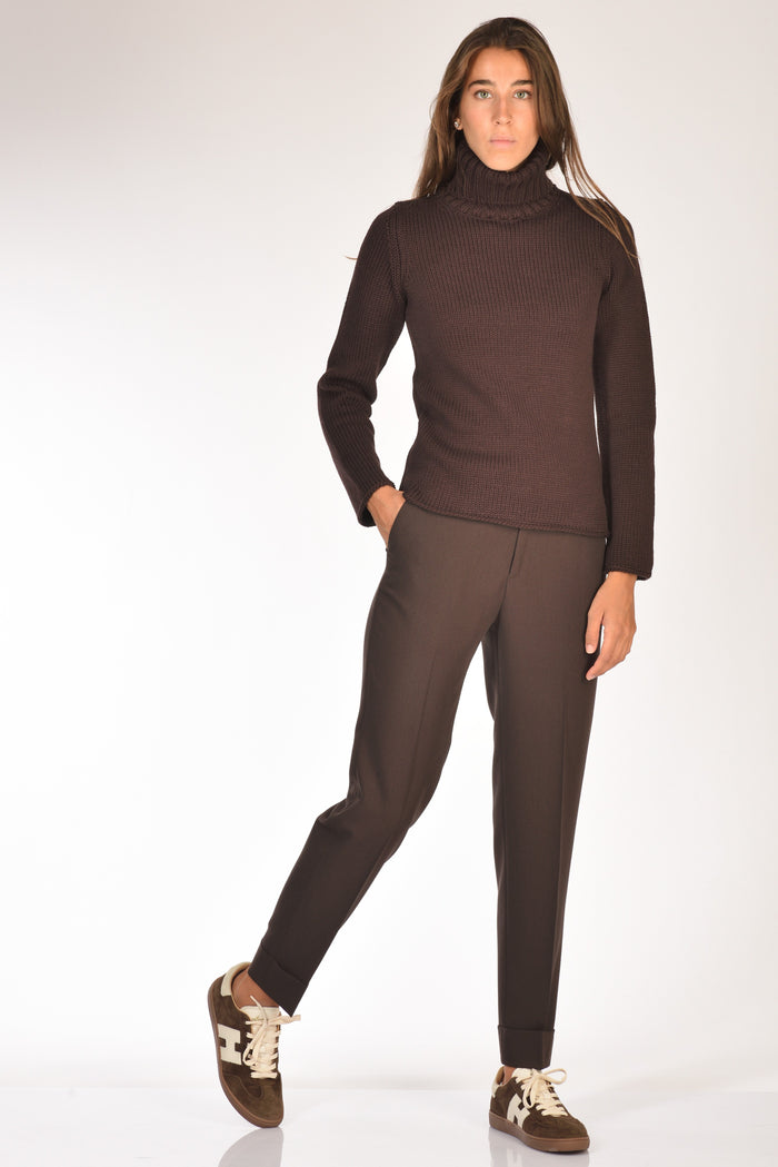 Berwich Pantalone Alice Marrone Donna - 2