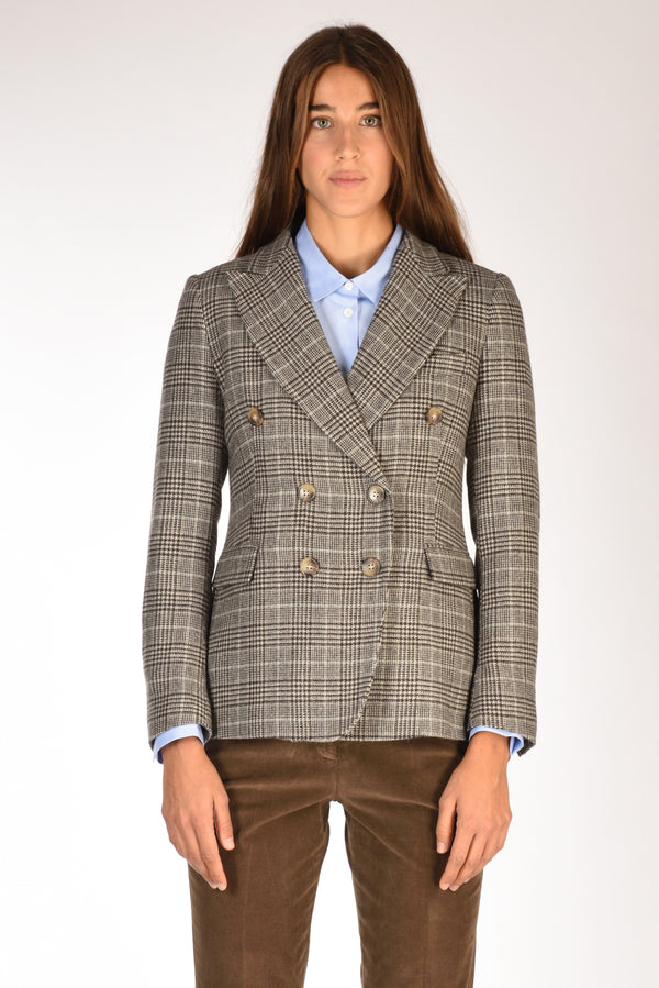 Kiltie Giacca Lauren Marrone/beige Donna-2
