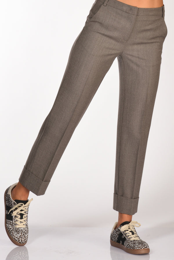 Kiltie Pantalone Milton Marrone Scuro Donna
