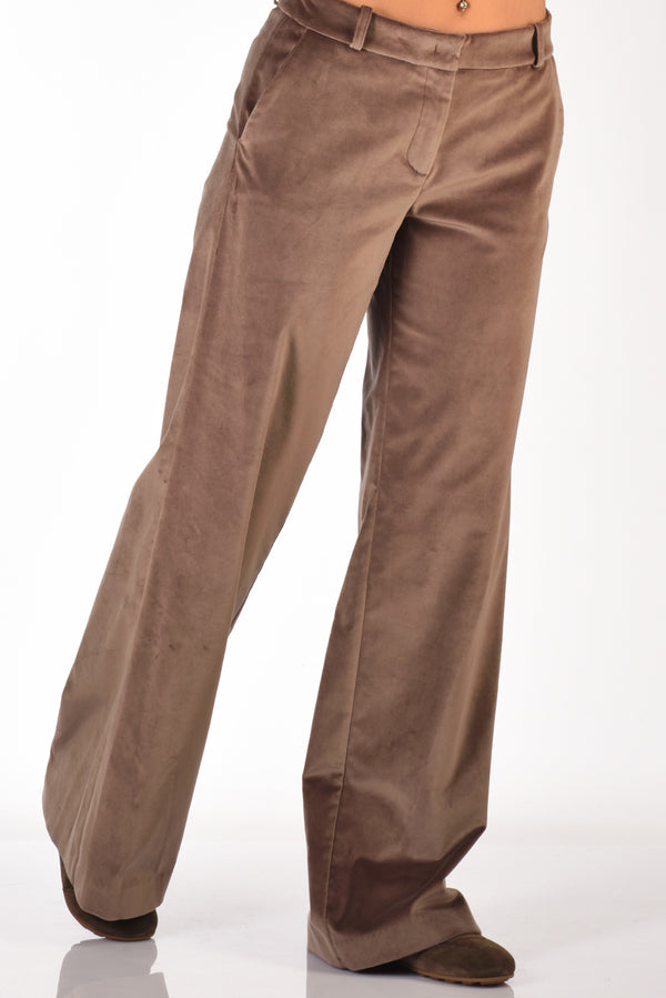 Kiltie Pantalone Andrea Marrone Chiaro Donna