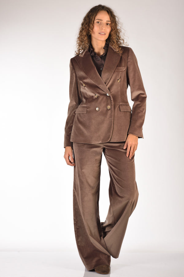 Kiltie Pantalone Andrea Marrone Chiaro Donna-2