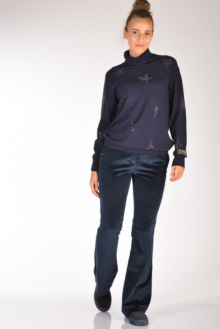 Kiltie Pantalone New Flo Blu Donna - 2