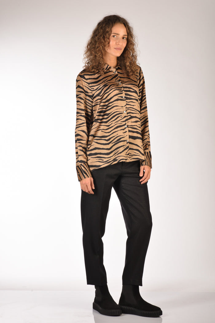 Robert Friedman Camicia Andrea Beige Chiaro/nero Donna - 4