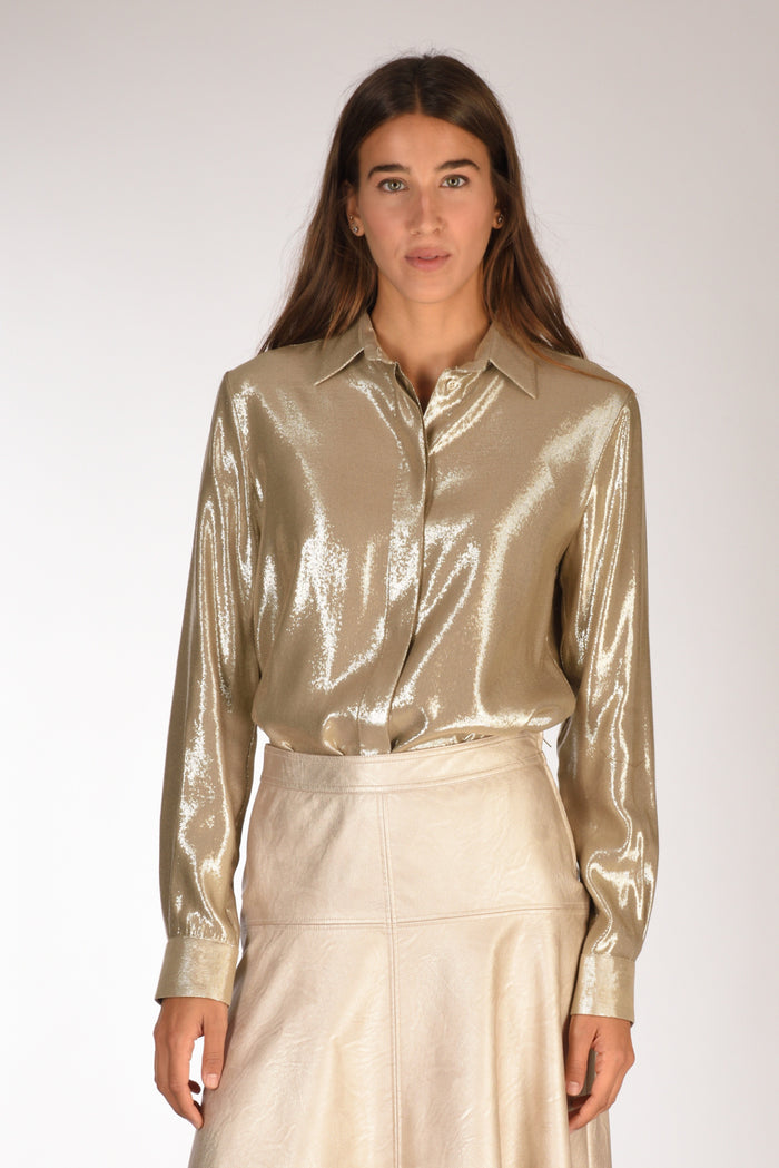 Sarte Pettegole Camicia Colletto Oro Donna - 1