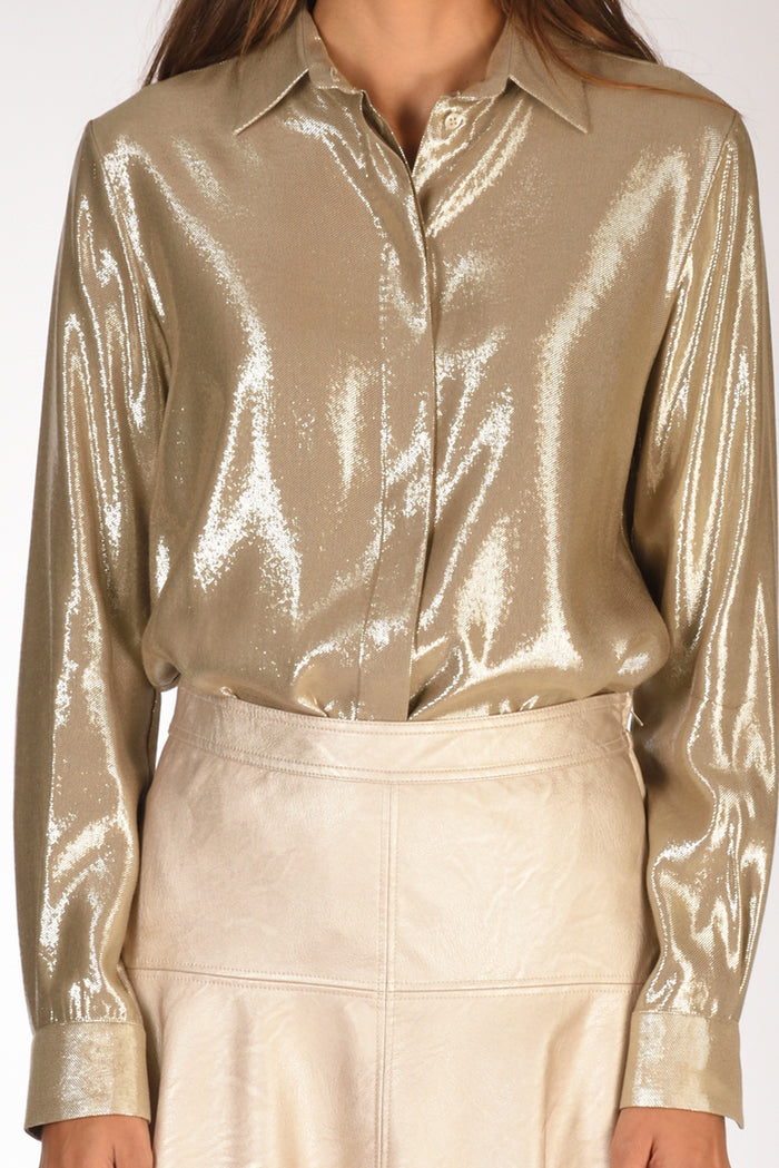Sarte Pettegole Camicia Colletto Oro Donna - 3