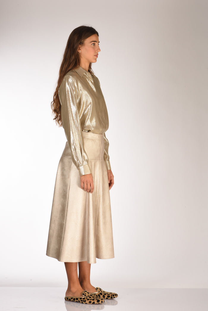 Sarte Pettegole Camicia Colletto Oro Donna - 4