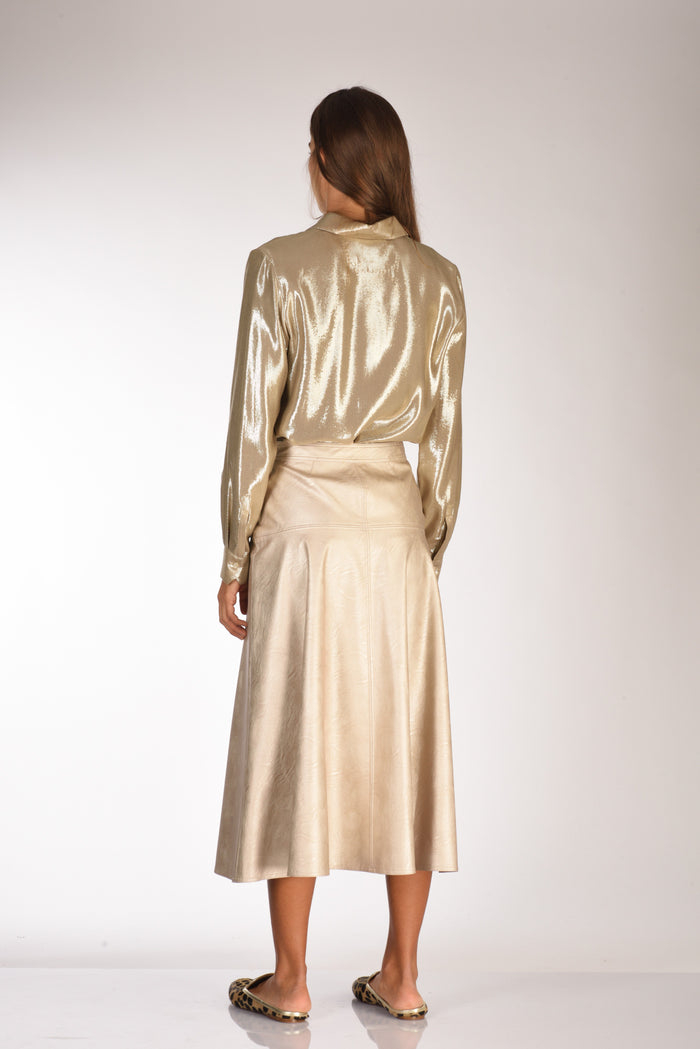 Sarte Pettegole Camicia Colletto Oro Donna - 5