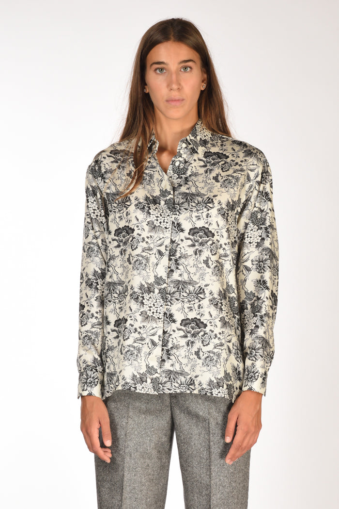 Sarte Pettegole Camcia Stampata Bianco/nero Donna - 2