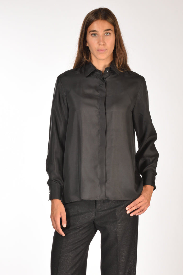 Sarte Pettegole Camicia Seta Nero Donna - 1