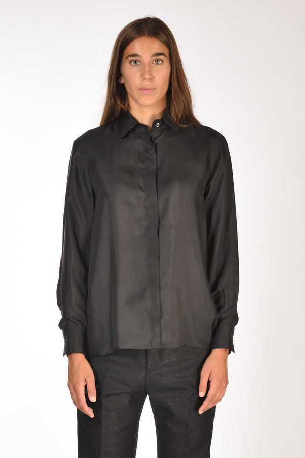 Sarte Pettegole Camicia Seta Nero Donna-2
