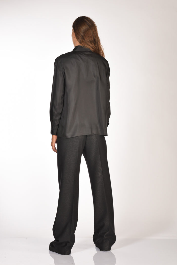 Sarte Pettegole Camicia Seta Nero Donna - 5