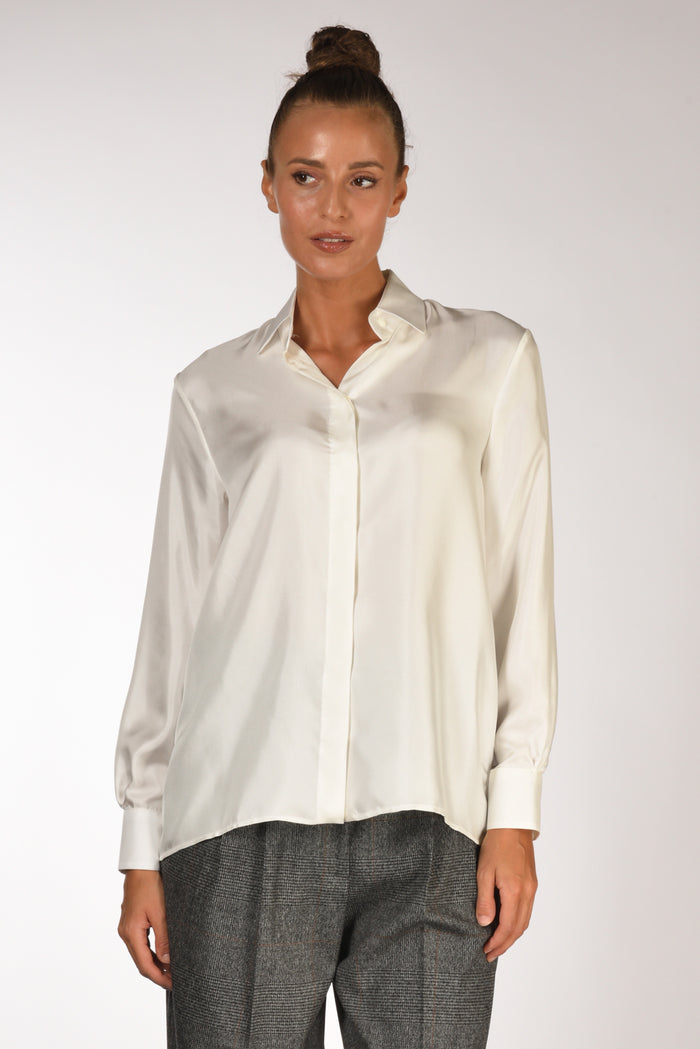 Sarte Pettegole Camicia Seta Bianco Donna - 2