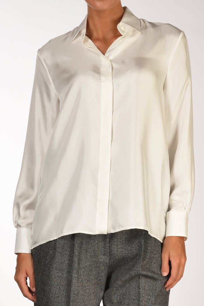 Sarte Pettegole Camicia Seta Bianco Donna - 3