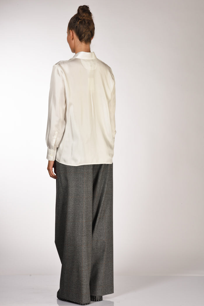 Sarte Pettegole Camicia Seta Bianco Donna - 5