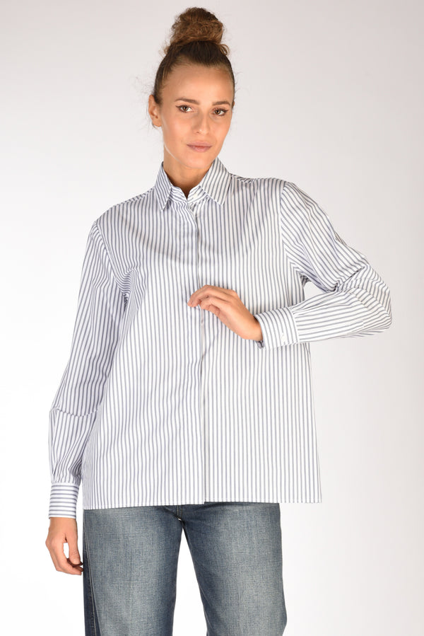 Sarte Pettegole Camicia Rigata Bianco/blu/azzurro Donna