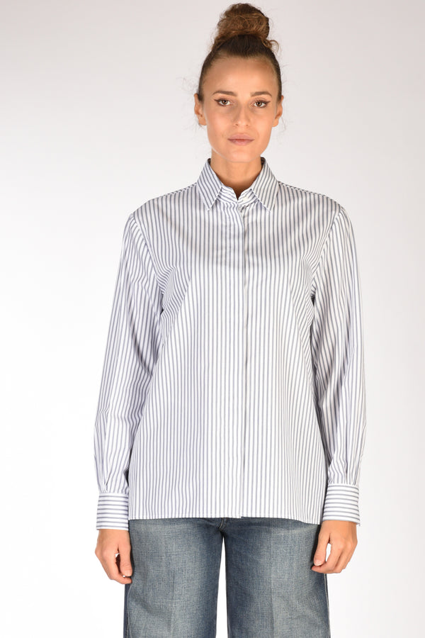 Sarte Pettegole Camicia Rigata Bianco/blu/azzurro Donna-2