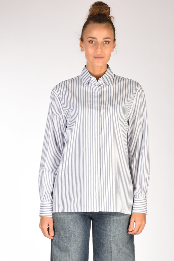Sarte Pettegole Camicia Rigata Bianco/blu/azzurro Donna - 2