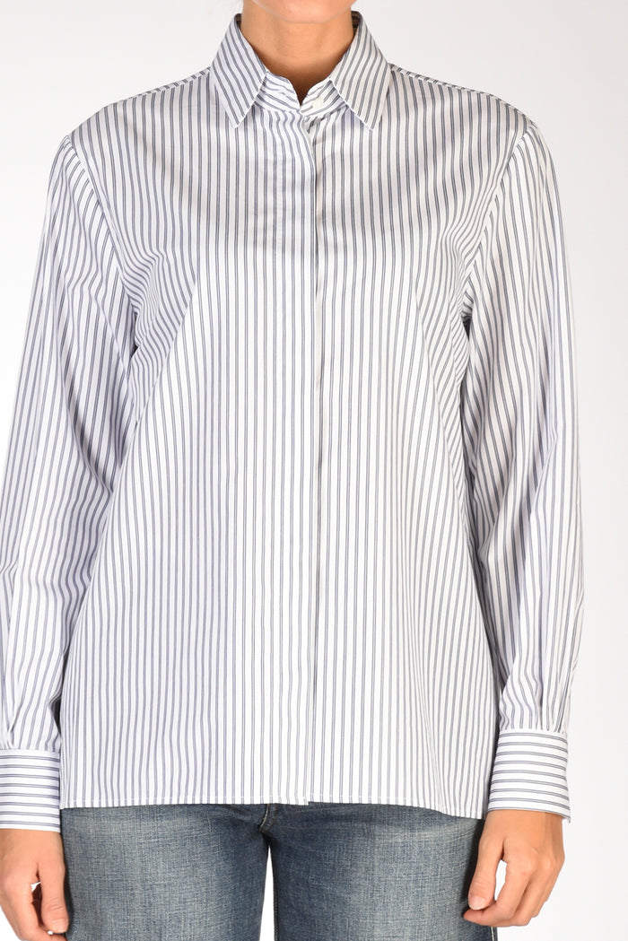 Sarte Pettegole Camicia Rigata Bianco/blu/azzurro Donna - 3