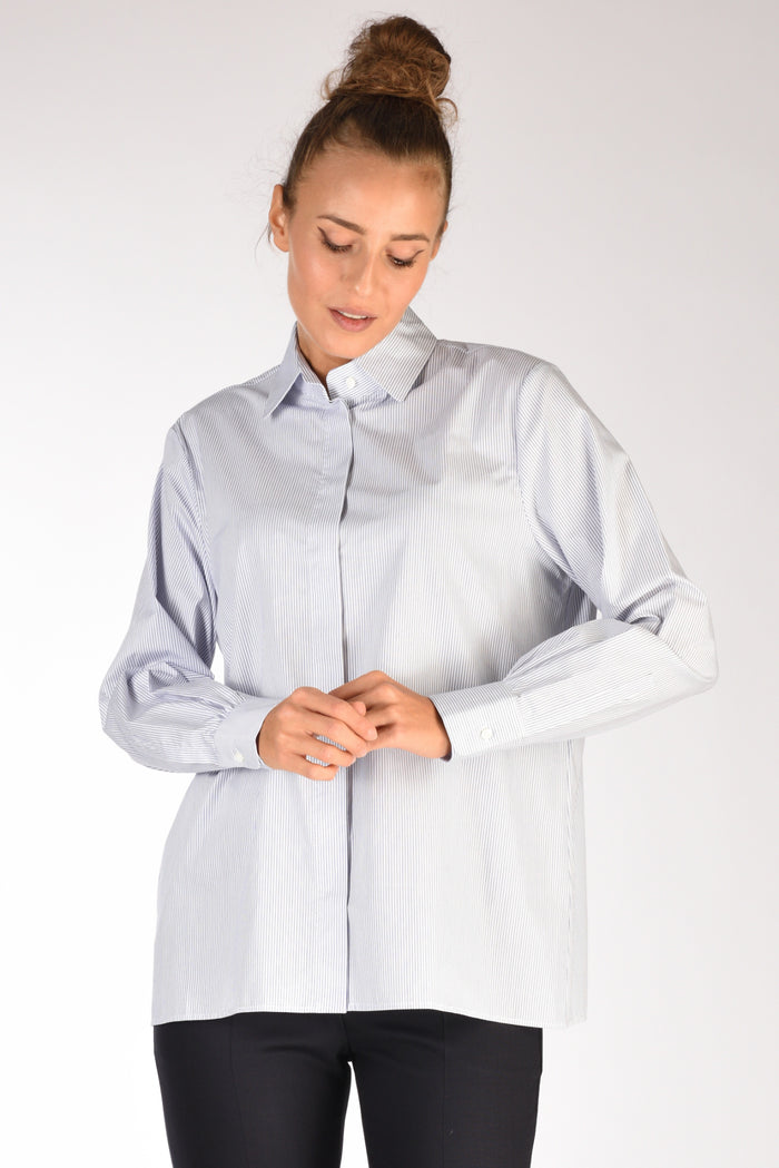 Sarte Pettegole Camicia Rigata Bianco/blu Donna - 1