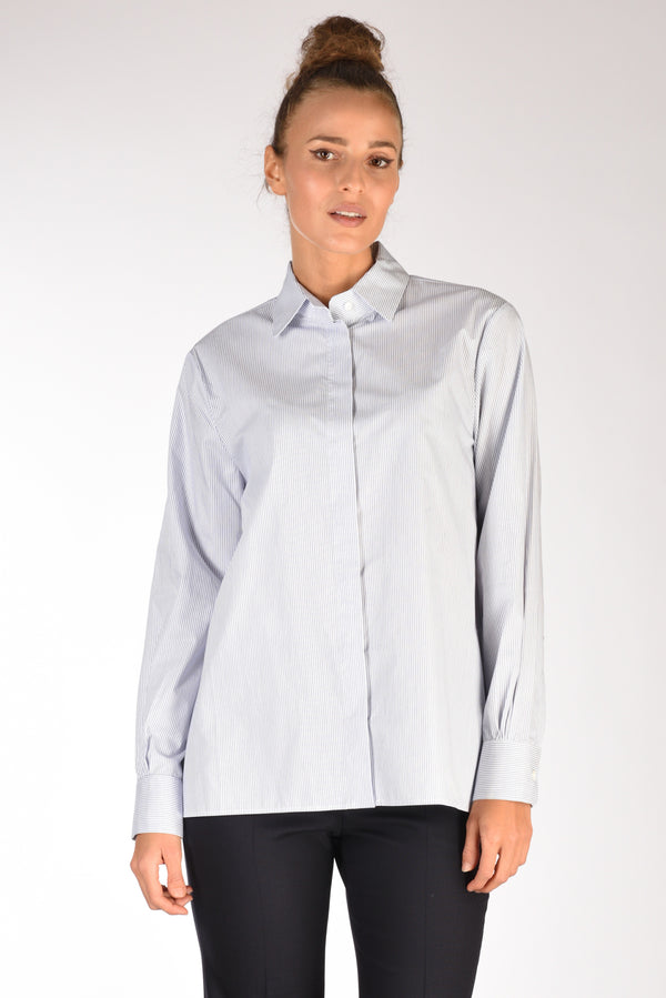 Sarte Pettegole Camicia Rigata Bianco/blu Donna-2