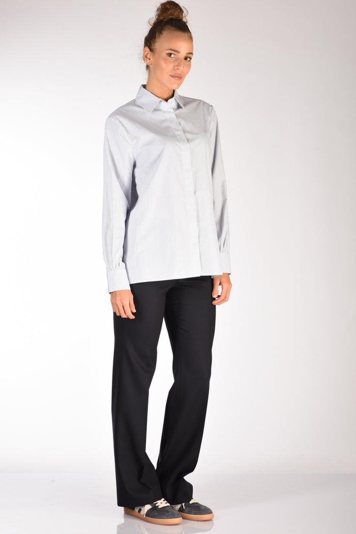 Sarte Pettegole Camicia Rigata Bianco/blu Donna - 4