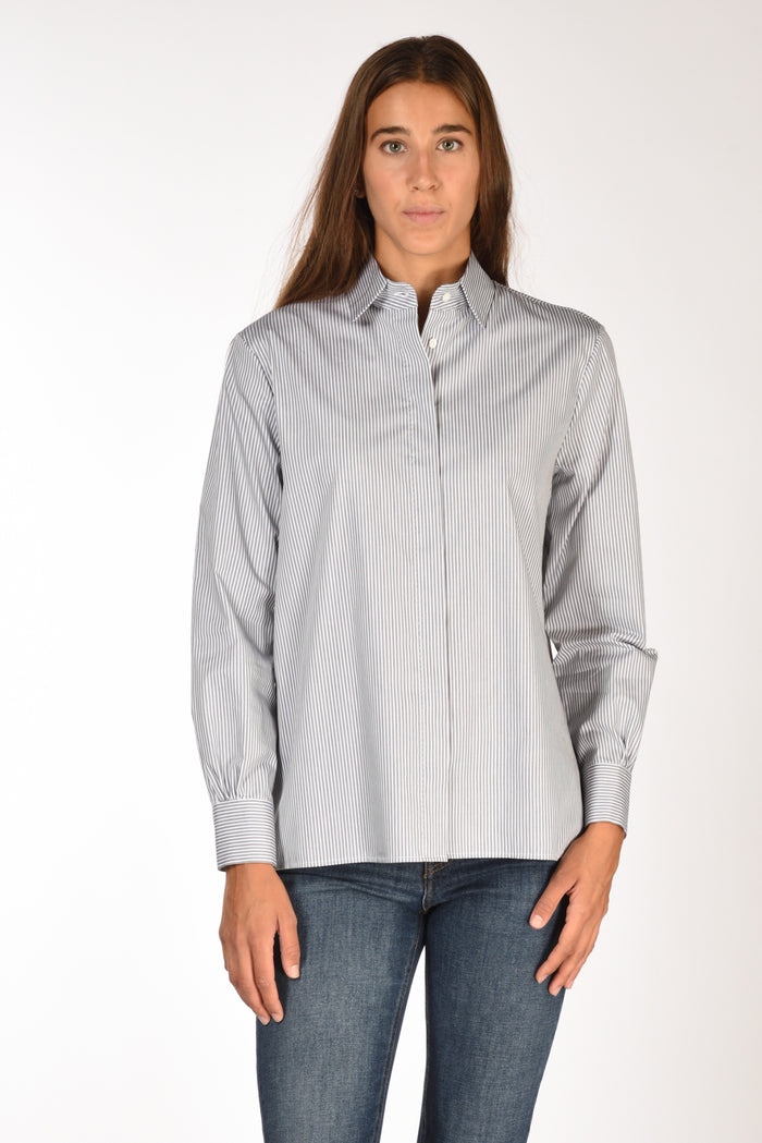 Sarte Pettegole Camicia Rigata Bianco/grigio Donna - 1