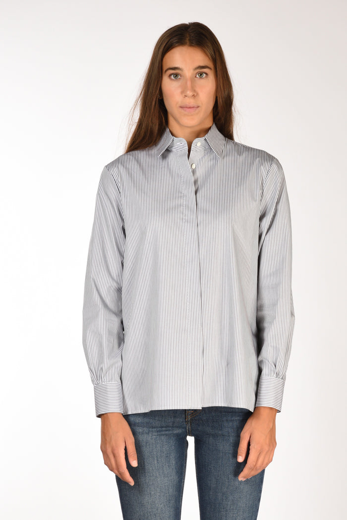 Sarte Pettegole Camicia Rigata Bianco/grigio Donna - 2