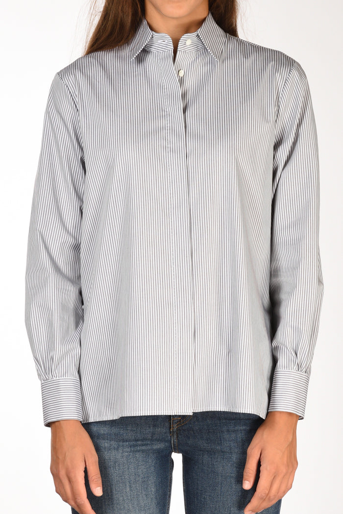 Sarte Pettegole Camicia Rigata Bianco/grigio Donna - 3