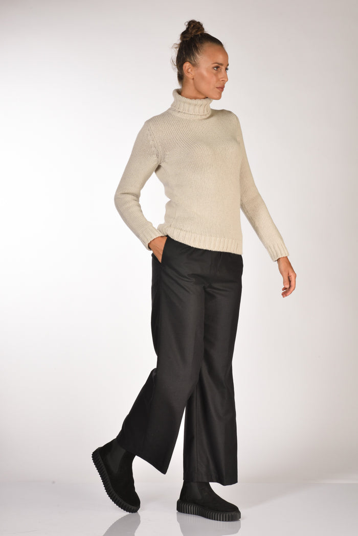 Aspesi Pantaloni Elastico Nero Donna - 2