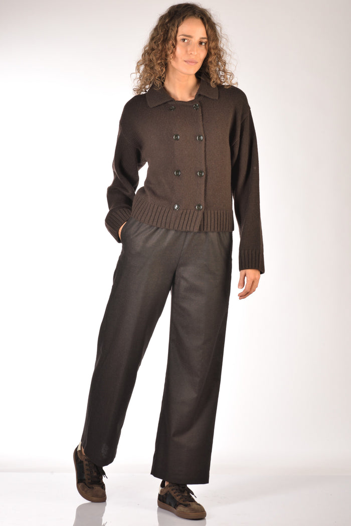 Aspesi Pantaloni Elastico Marrone Donna - 2