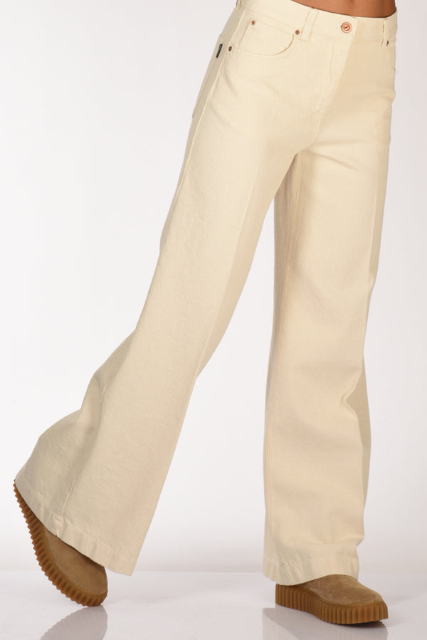 Aspesi Pantalone 5 Tasche Beige Chiaro Donna